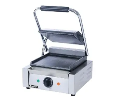 Adcraft SG-811/F 12" Commercial Sandwich Panini Grill w/ Cast Iron Smooth Plates, 120V