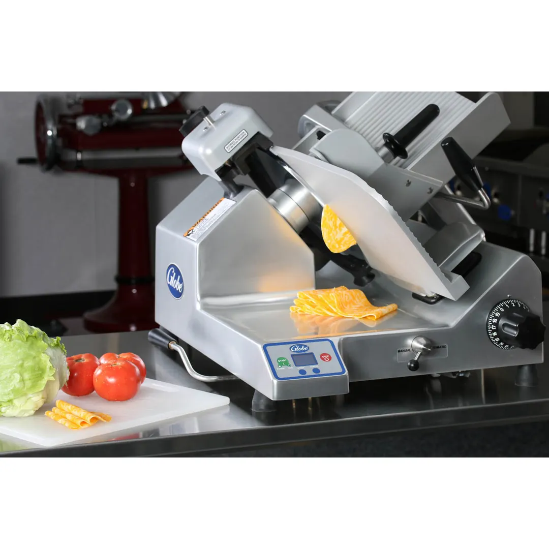 Globe SG13A S-Series 13" Heavy-Duty Automatic Meat Slicer, 1/2 HP, 4-Speed