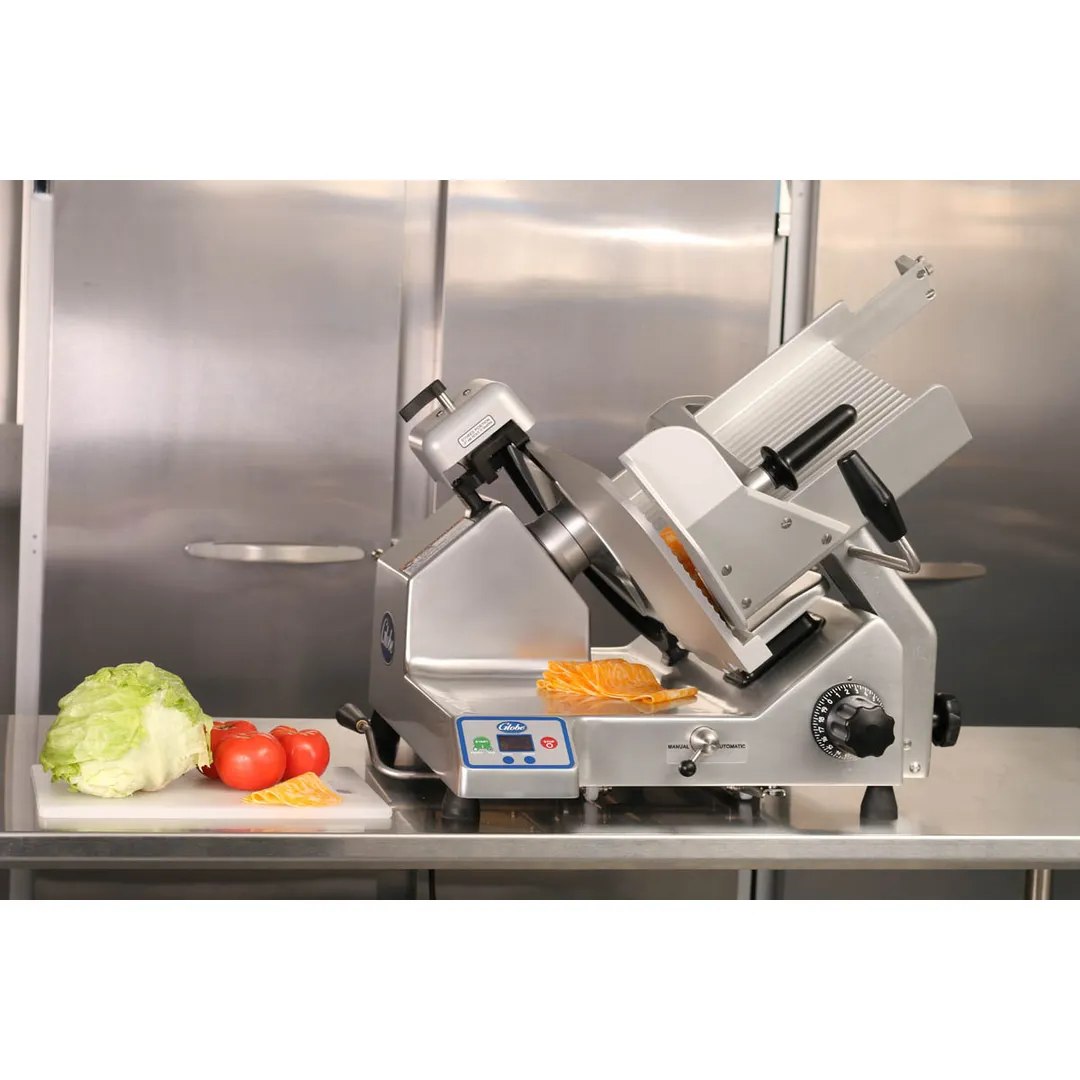 Globe SG13A S-Series 13" Heavy-Duty Automatic Meat Slicer, 1/2 HP, 4-Speed