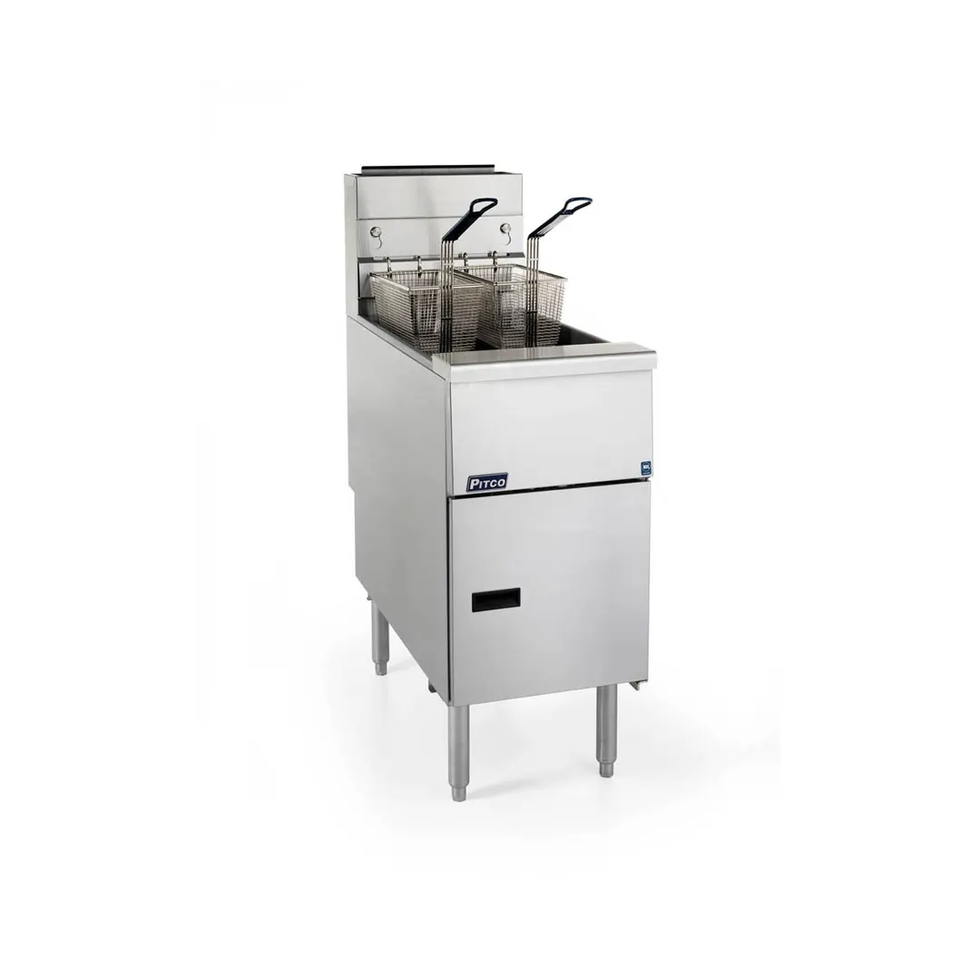 Pitco SG18-S Solstice™ Series Floor Model Full Pot Gas Fryer, 70-90 lbs Oil Capacity, 140.000 BTU