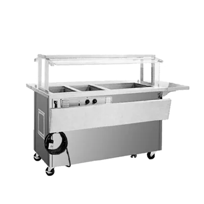 Delfield SH3C-74-NU 74" Hot/Cold Serving Counter,  (3) Hot & (1) Ice-Cooled well