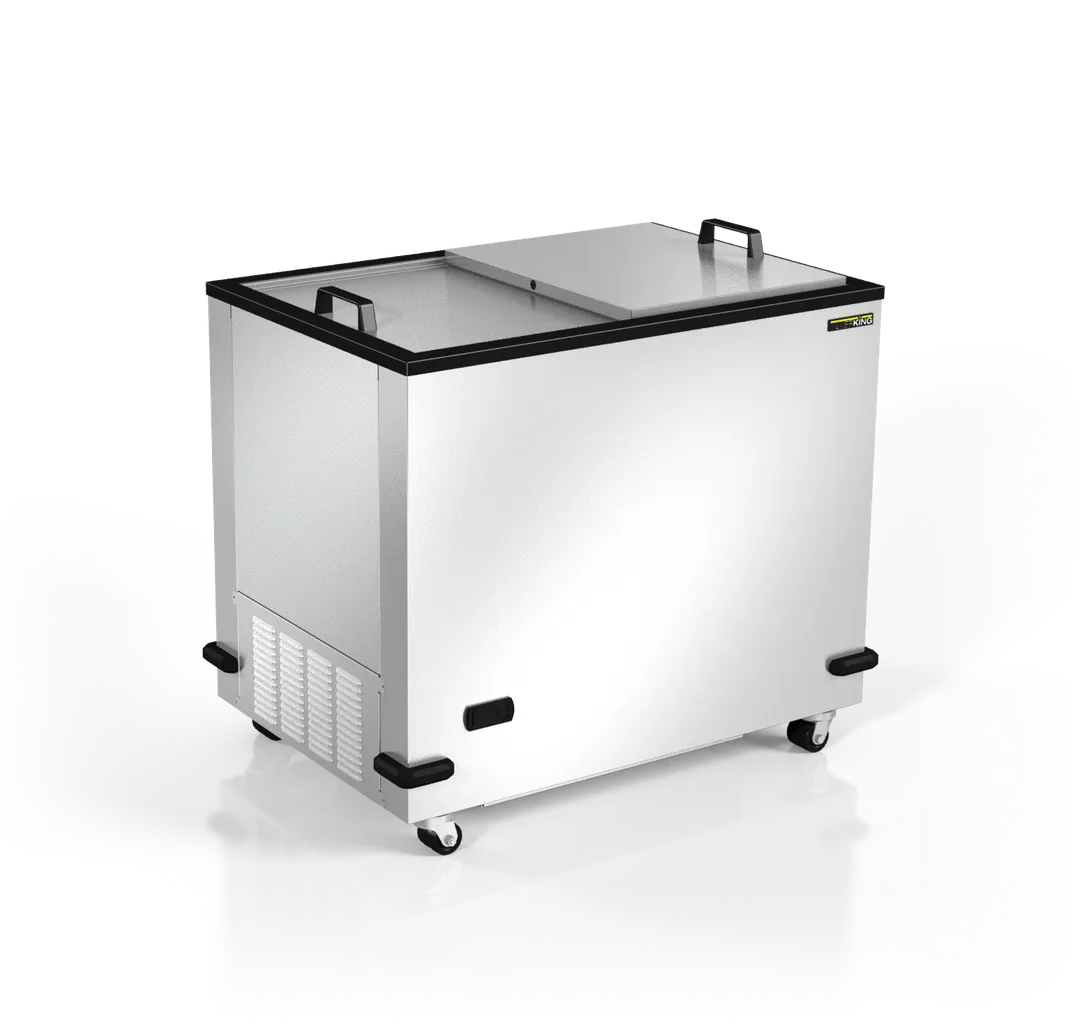 Silver King SKFMW34-ELUS3 36" Mobile Solid Chest Freezer/Meat Well, 3.93 cu. ft.