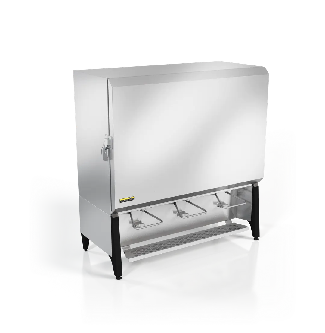 Silver King SKMAJ3-ESUS4 Refrigerated Milk Dispenser, 18-Gallon, 3-Valve, R290 Cooling, 1/6 HP 115V