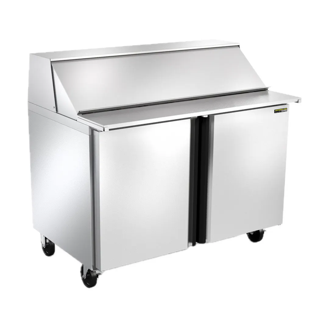 Silver King SKP4812A-ESUS1 48" 2-Door Sandwich and Salad Prep Table, 12 Pans, Stainless Steel
