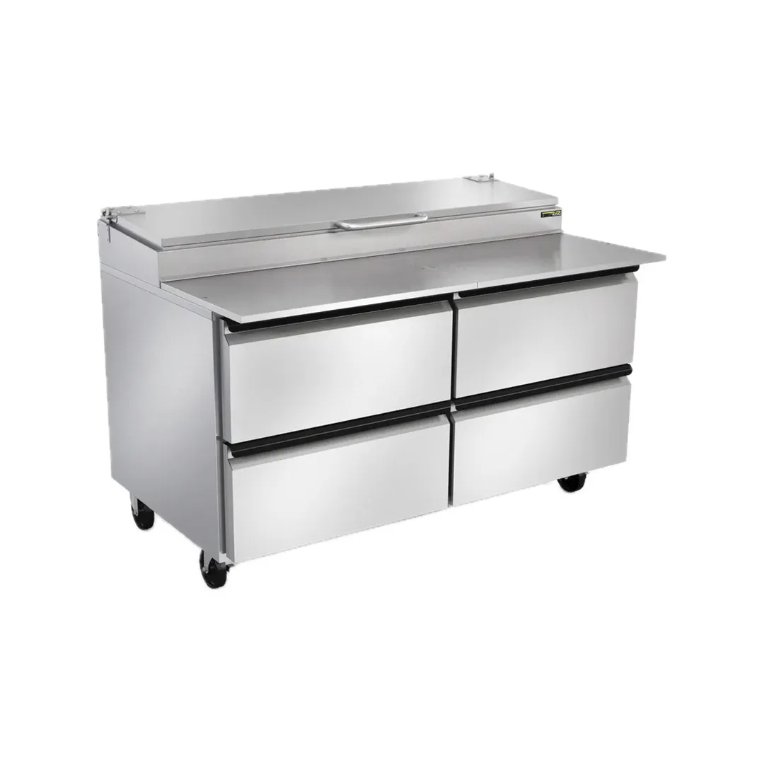 Silver King SKPZ60-EDUS10 60" 4 Drawers Refrigerated Pizza Prep Table, (8) 1/3 Pans