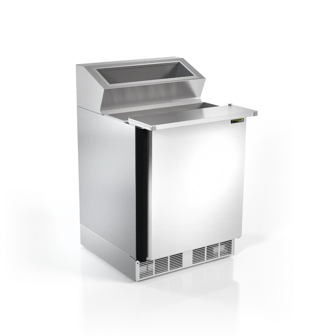 Silver King SKRNB27-ESUS5 27" Ice Cream Topping Unit w/ 8.5" Cutting Board, 4.84 cu. ft.
