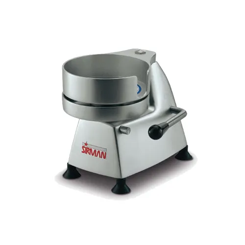 SIRMAN 40004150 Manual Countertop Hamburger Patty Press, 6" Dia, 10-14 oz Capacity, Anodized Aluminum