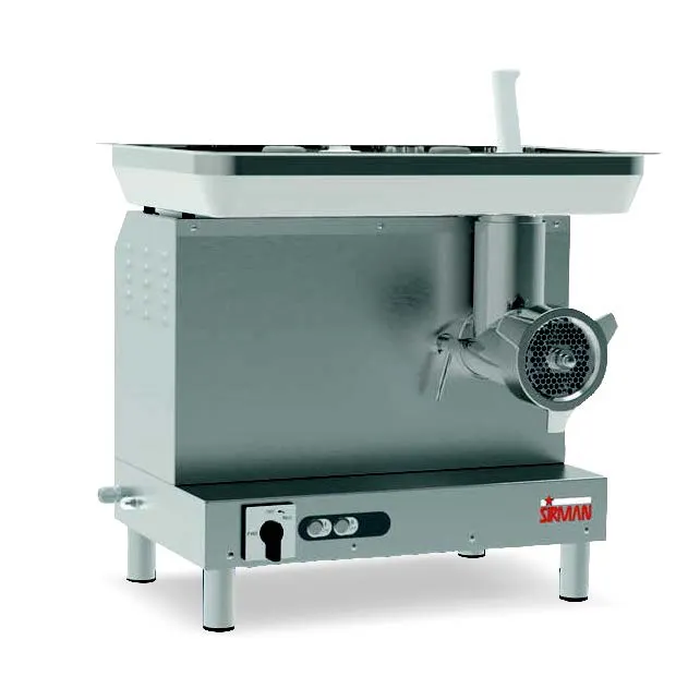 SIRMAN S035135020015 - Countertop Electric Meat Grinder, 3 HP 2205W, 880 lbs/hr, Sealed Gearbox, Stainless Steel
