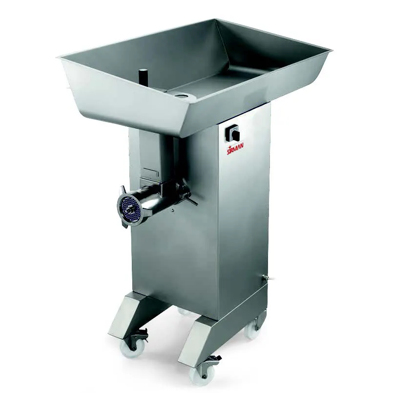 SIRMAN 2132205010236T Floor Electric Meat Grinder – 4 HP, 7500 lbs/hr, 304 Stainless Steel, 3/16" Plate, ETL Certified
