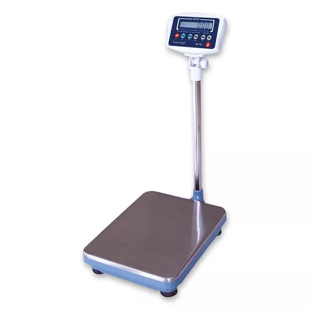 Skyfood BX-120PLUS - 120 lb Capacity Scale, 16"x20" Stainless Steel Platform, 6‑Digit LCD, 120v/60Hz, Legal