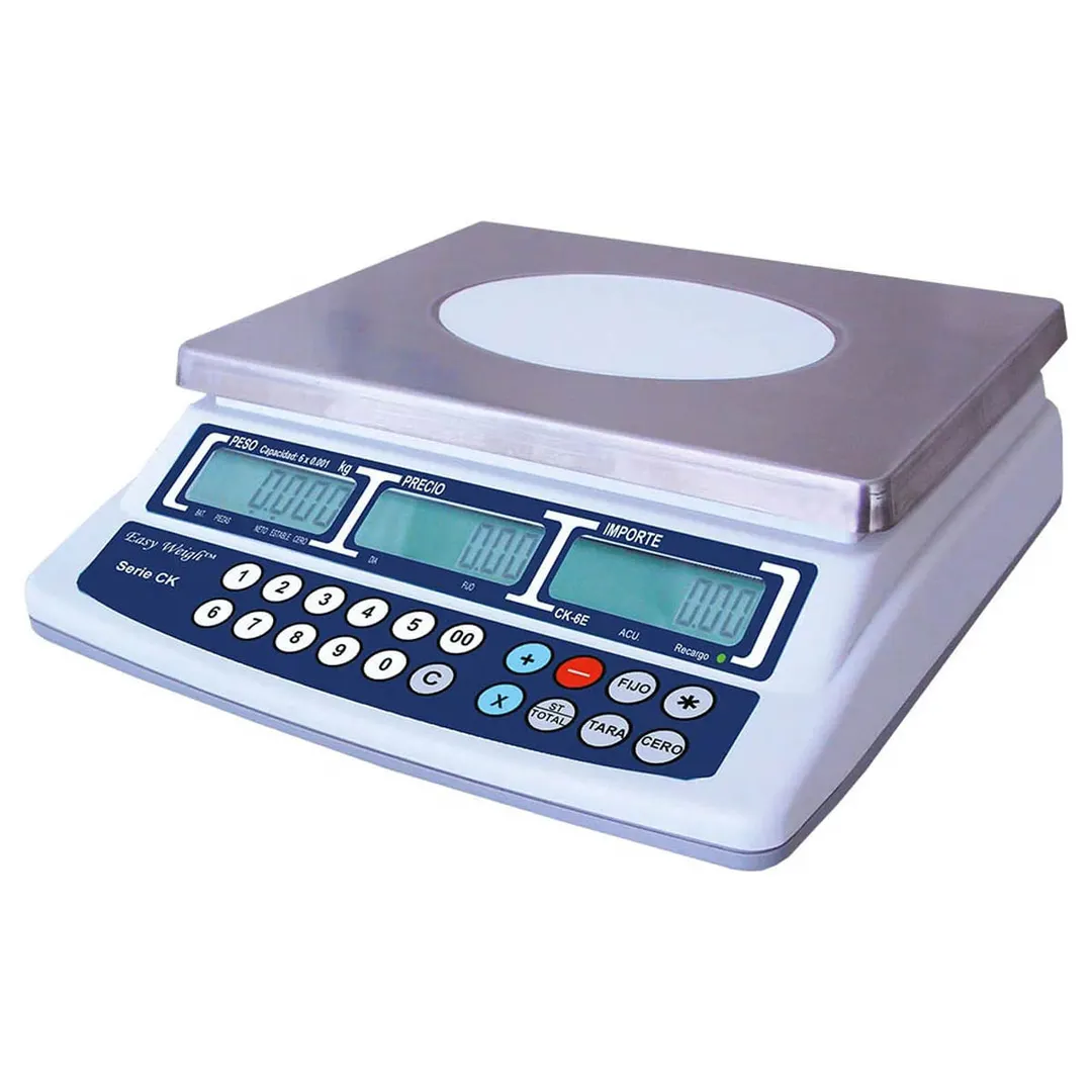 Skyfood CK-30PLUS Scale – 30 lb Capacity, 9" x 12" Stainless Steel Platform, 6‑Digit LCD, 120V 1.5A 10W, Battery