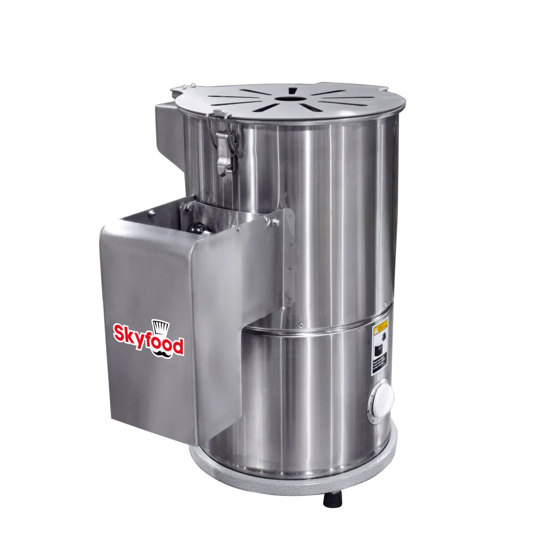 Skyfood DB-6 Countertop Potato Peeler, 12 lb Capacity, 1/4 HP, Stainless Steel, 110V, 159 lb/hr, 5‑min Timer