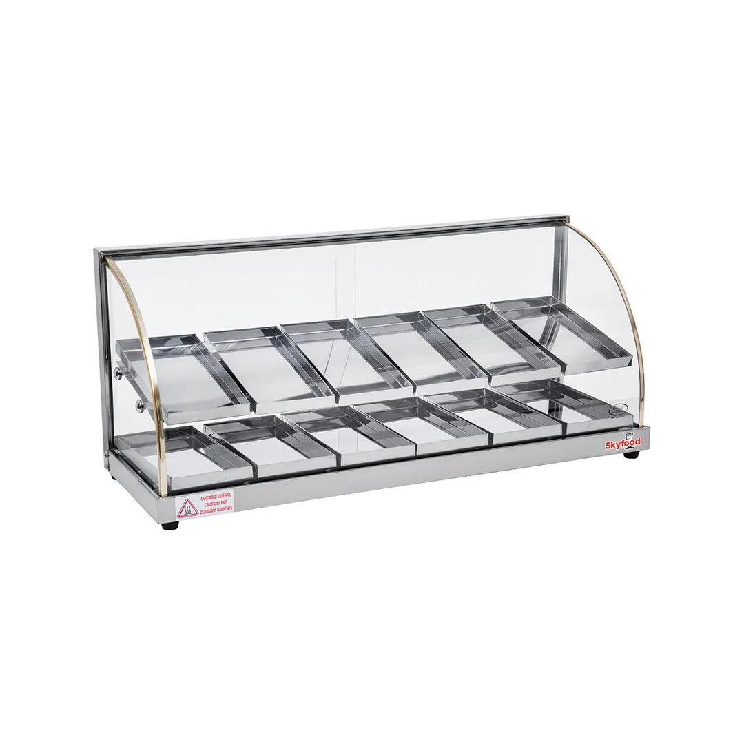 Skyfood FWDE2-37 37" Economy Line Heated Deli Display Case with Double Shelf