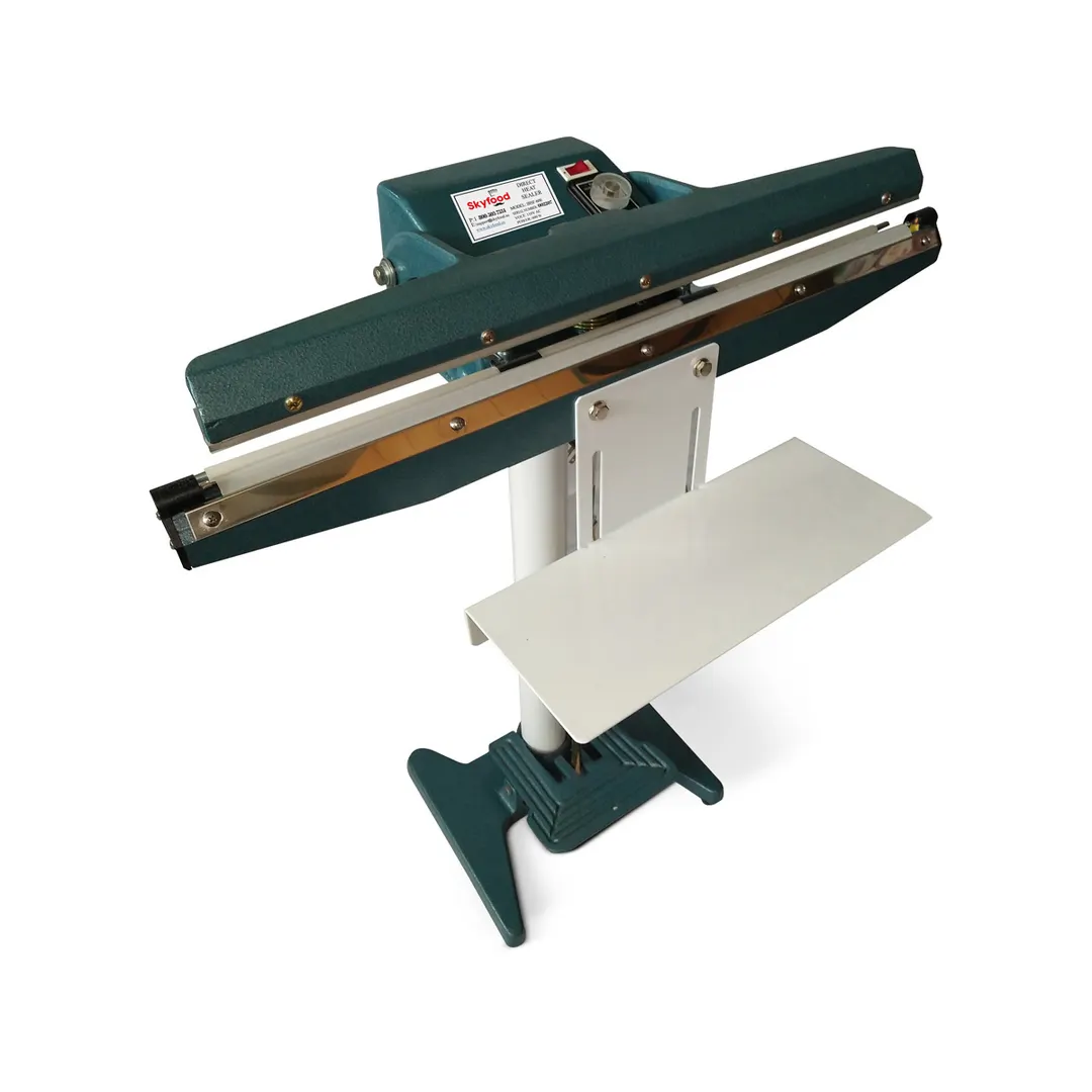 Skyfood IBSF-600 Impulse Bag Sealer, 24" Floor Model, Foot Pedal Operation, 23.6"L x 1/16"W Sealing Bar, 660W, 120V