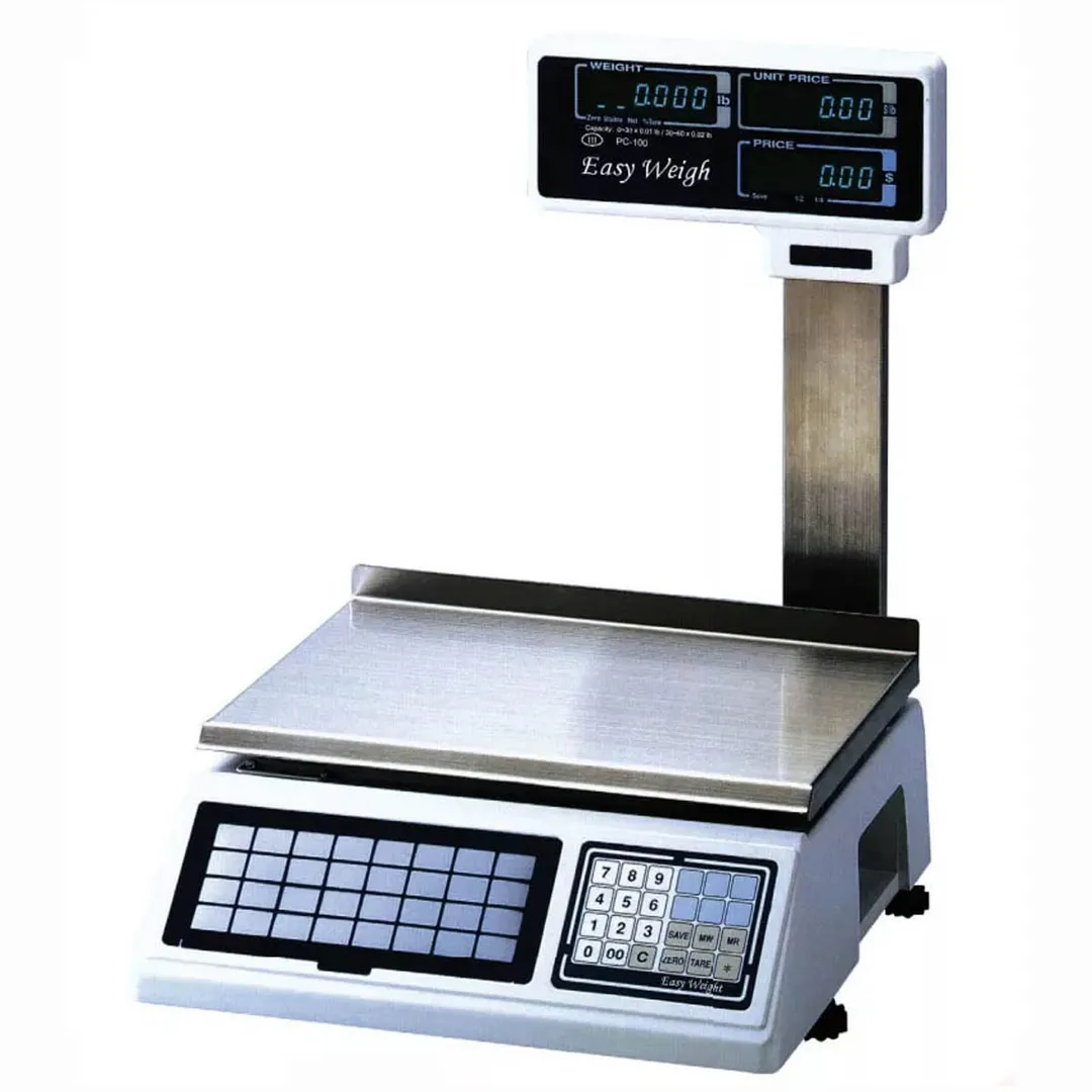 Skyfood PC-100-PL Legal Scale, 60 lb Dual‑Range, 13.8” x 10.5” Stainless Steel Platter, 38‑Key PLU, 115V