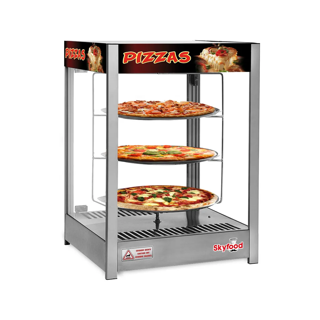Skyfood PD3TS18 22" Steam Line Pizza Display Case with Triple Tray
