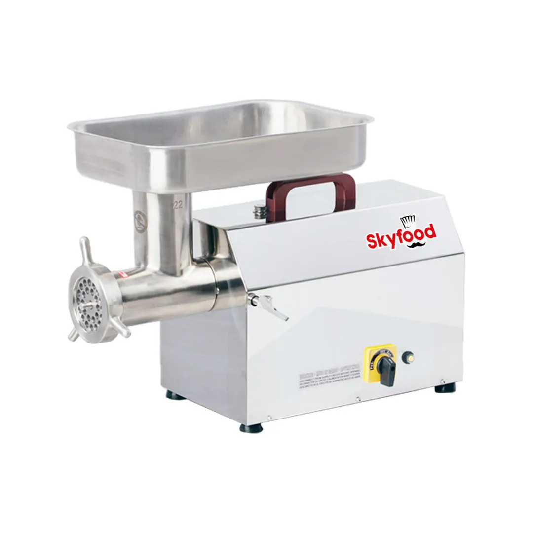Skyfood SMG22F Countertop Electric Meat Grinder – #22 Hub, 200 RPM, 1.5 HP, 1100W, Stainless Steel, 115V 60Hz, Cord