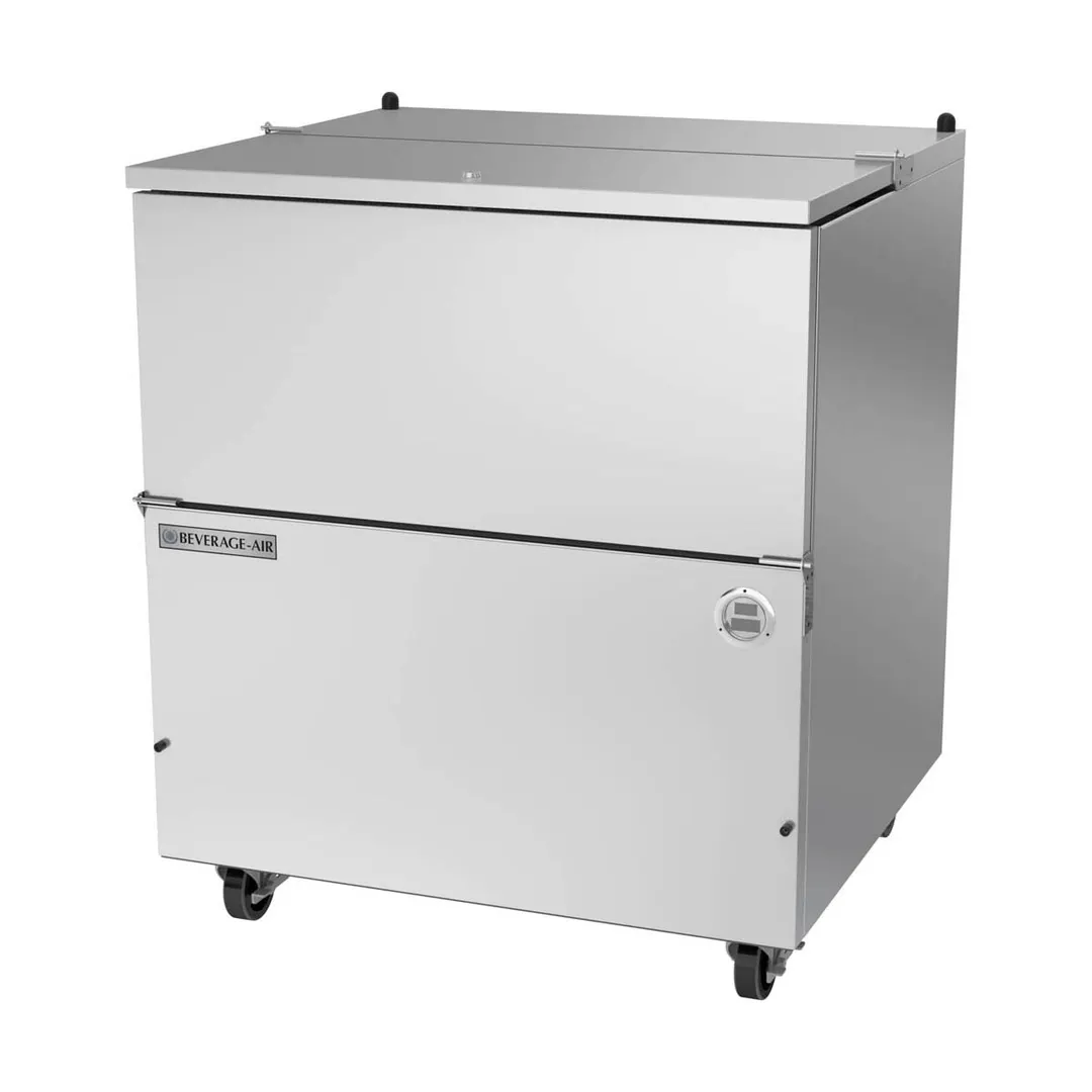 Beverage Air SM34HC-S 34" Single Sided Milk Cooler, Cold Wall, 8 Crates Capacity