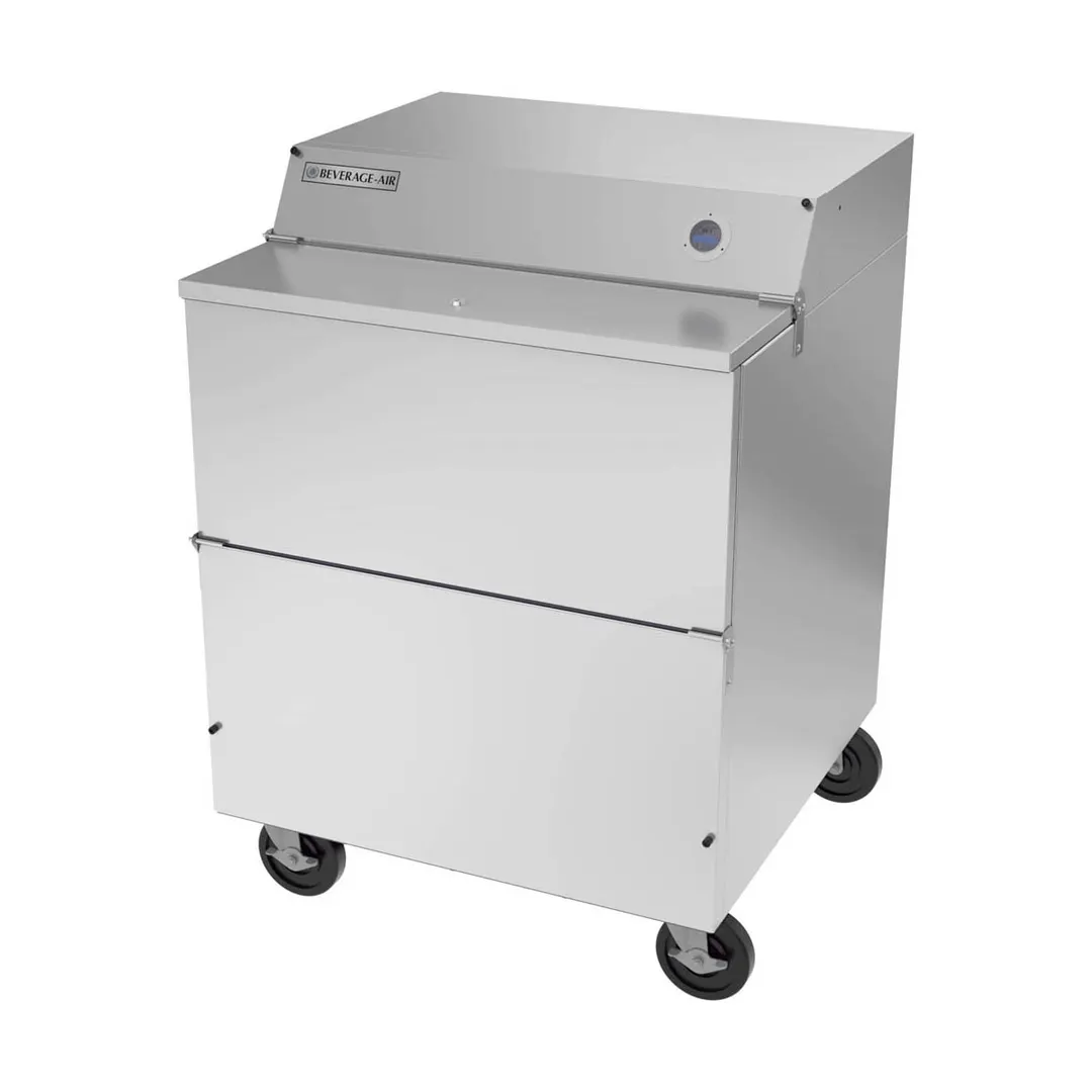 Beverage Air SMF34HC-1-S 34" Single Sided Milk Cooler, Forced Air, 8 Crates Capacity