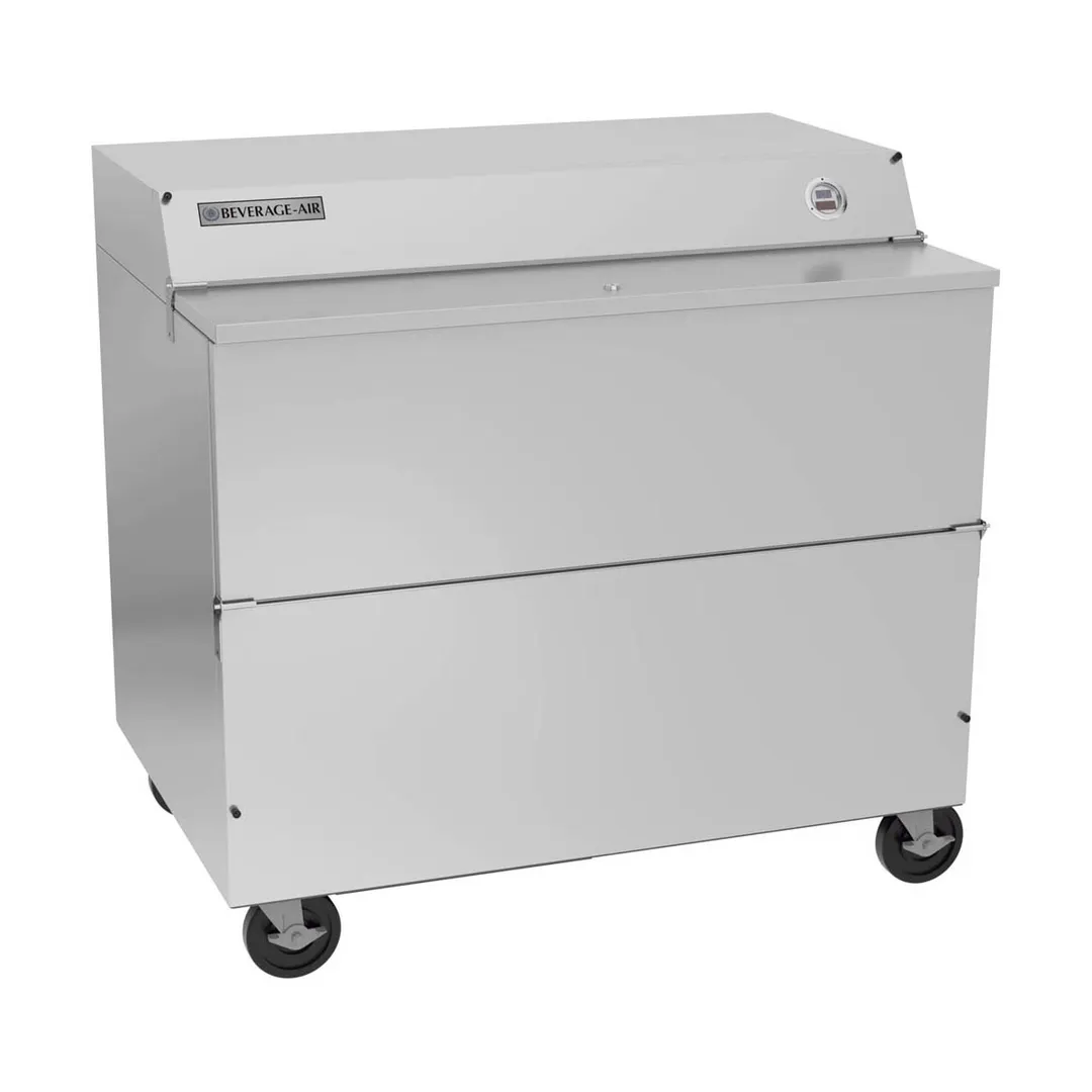 Beverage Air SMF49HC-1-S 49" Single Sided Milk Cooler, Forced Air, 12 Crates Capacity