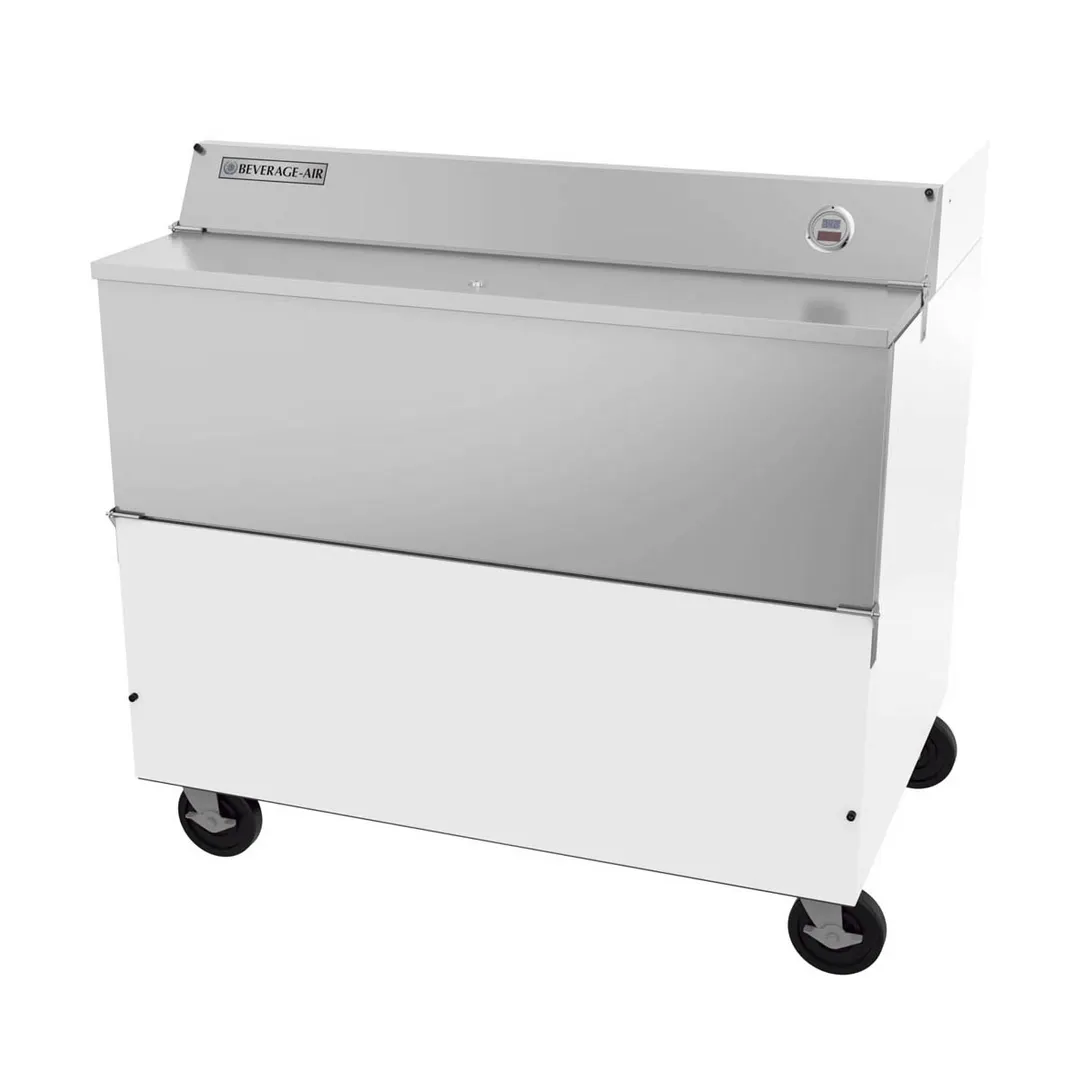 Beverage Air SMF49HC-1-W 49" Single Sided Milk Cooler, Forced Air, 12 Crates Capacity