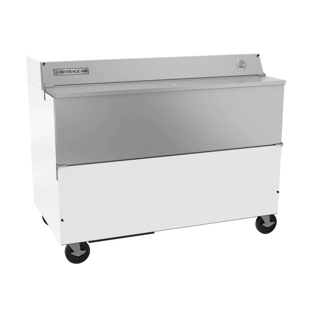 Beverage Air SMF58HC-1-W 58" Single Sided Milk Cooler, Forced Air, 16 Crates Capacity