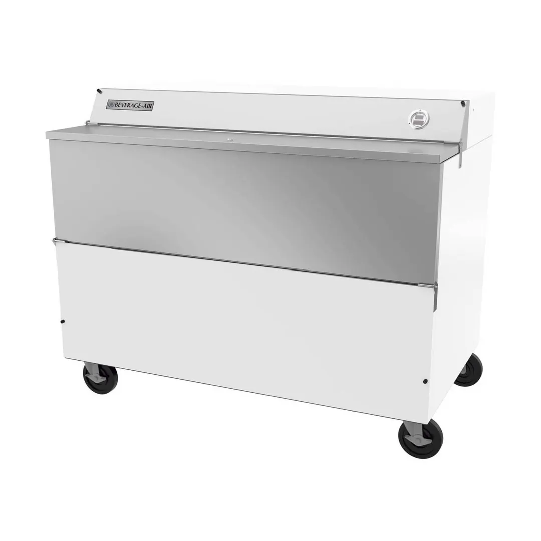 Beverage Air SMF58HC-1-W 58" Single Sided Milk Cooler, Forced Air, 16 Crates Capacity