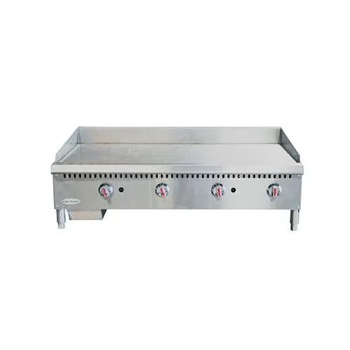 Serv-Ware SMGS-60 60" Countertop Manual Gas Griddle, 1" Steel Plate, 120.000 BTU