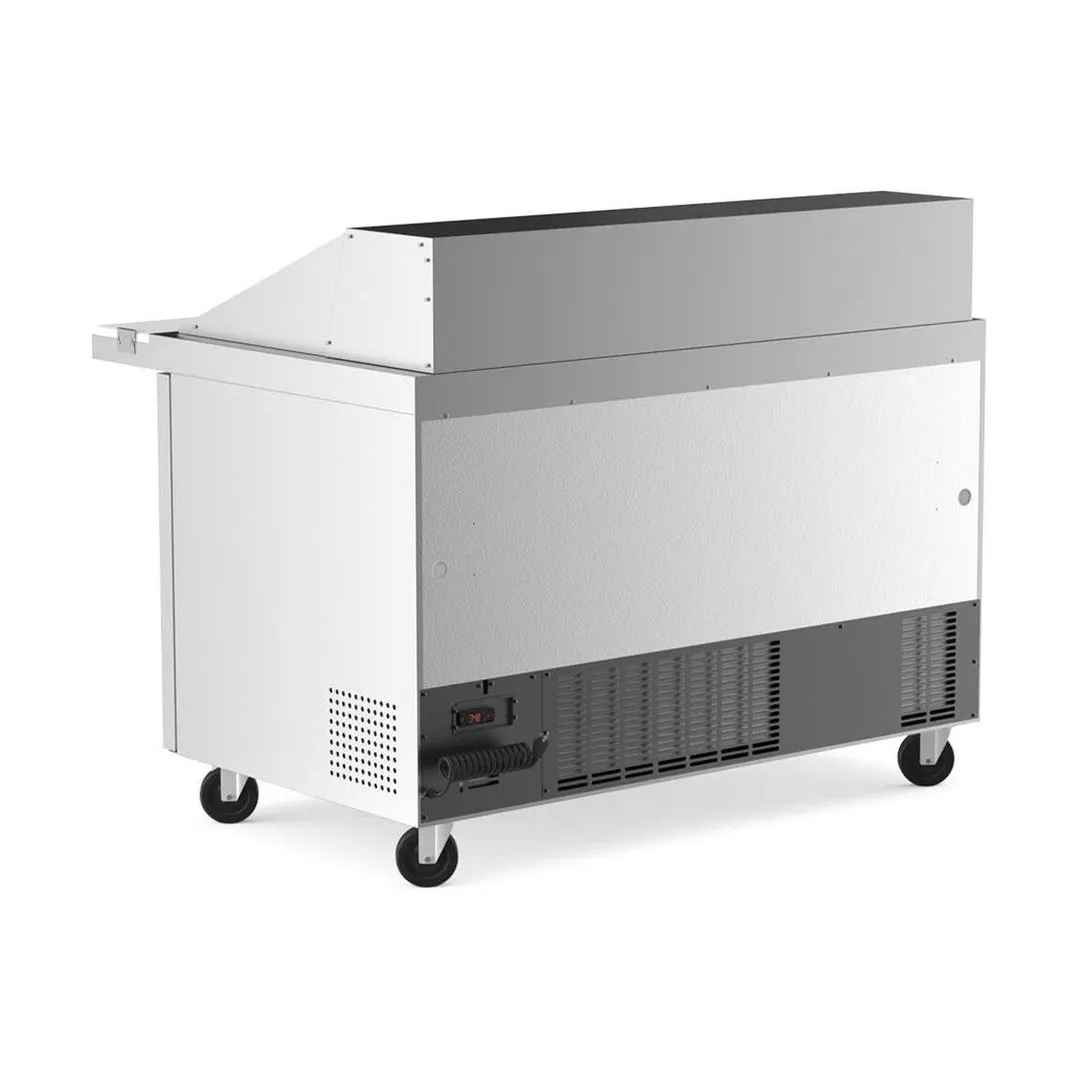 Coldline SMP48 46-4/5" 2-Door Mega Top Sandwich and Salad Prep Table, 18 Pans, Stainless Steel
