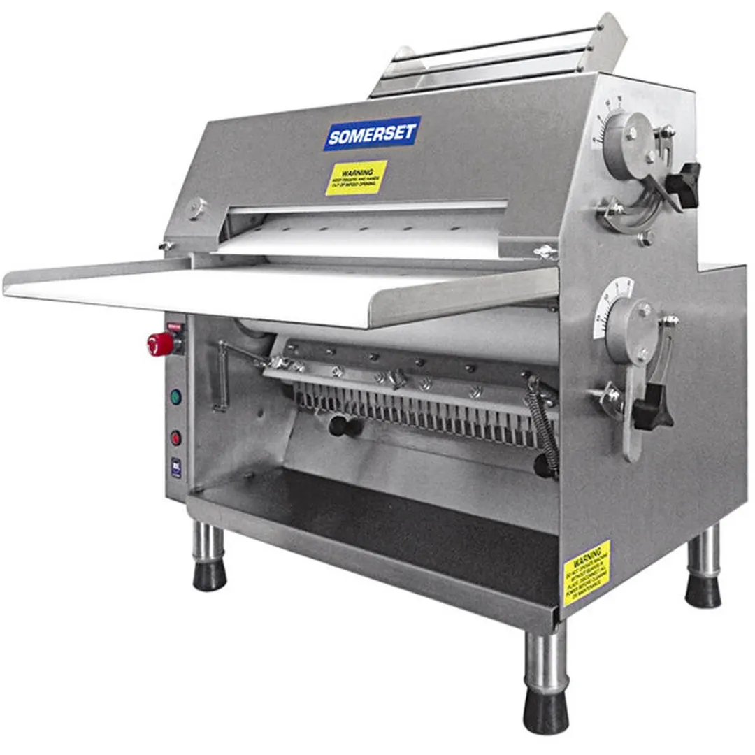 Somerset CDR-2020 Countertop Double Pass Dough Roller, Synthetic Dough Rollers, Front Operation, 3/4 Hp