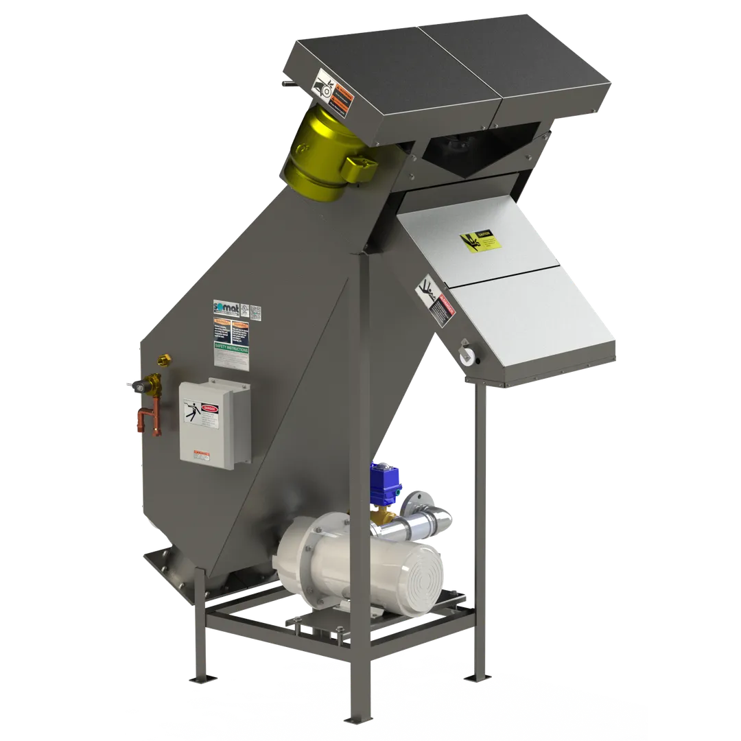 Somat HE9T+BUILDUP Waste Extractor with 9” Twin Auger, 208-460V