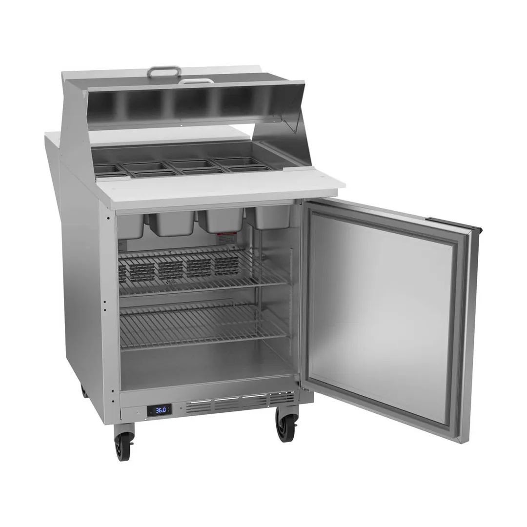 Beverage Air SPE27HC-12M-B-DS 27" Mega Top Sandwich/Salad Prep Table w/ 1 Door, 12 Pans, 6.9 cu. ft.