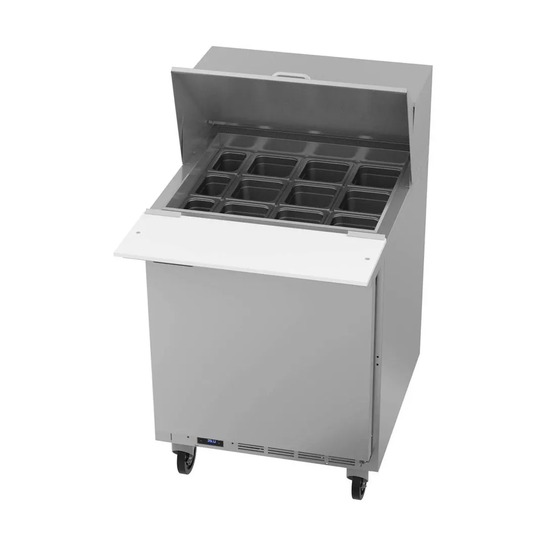 Beverage Air SPE27HC-12M 27" Mega Top Sandwich/Salad Prep Table w/ 1 Door, 12 Pans, 6.75 cu. ft.