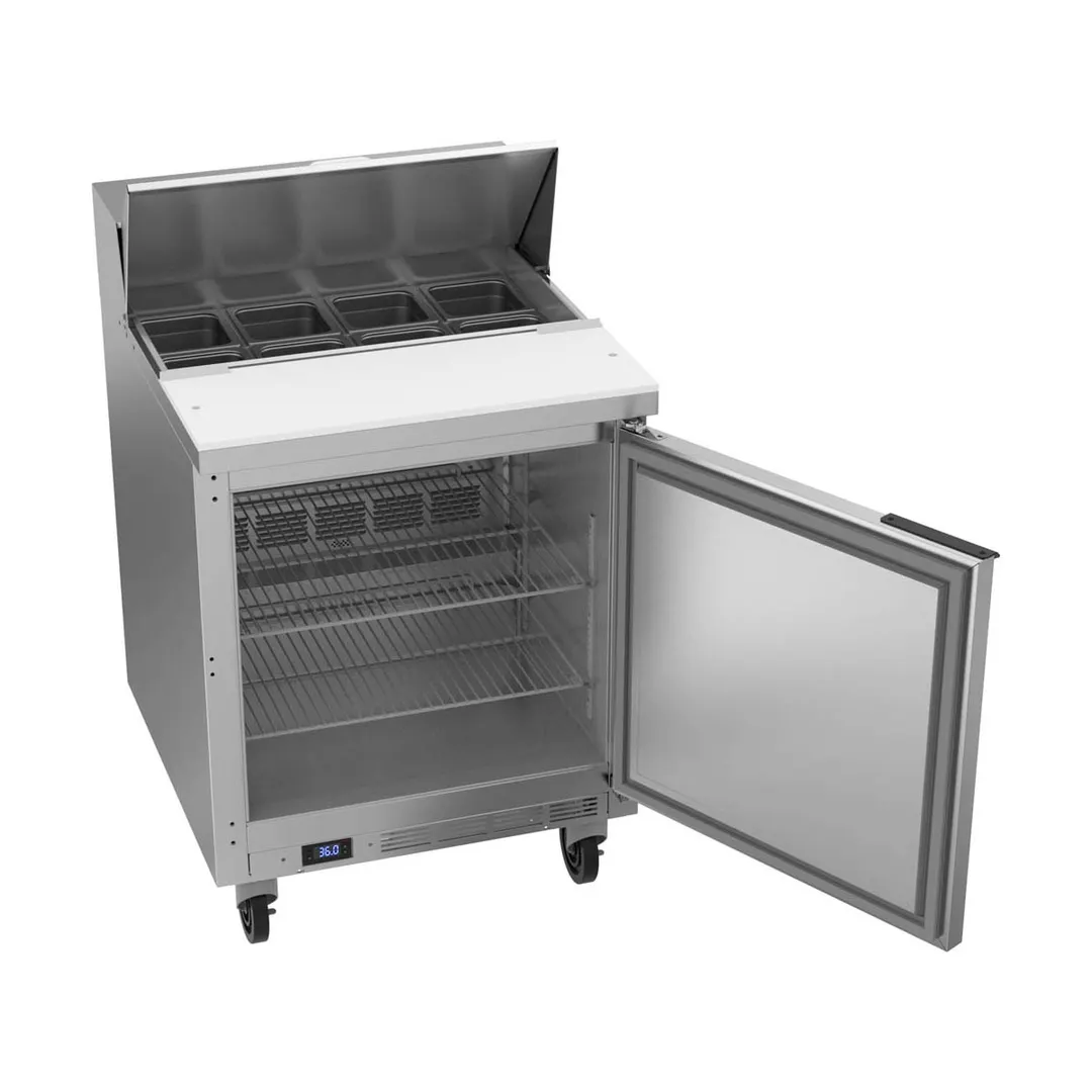 Beverage Air SPE27HC-B 27" One Section Sandwich/Salad Prep Table w/ 1 Door, 8 pans, 6.9 cu. ft.