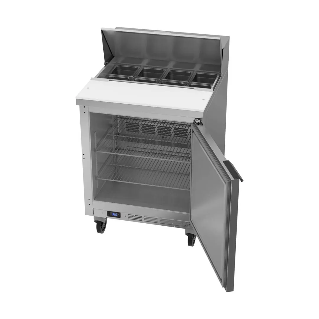 Beverage Air SPE27HC-B 27" One Section Sandwich/Salad Prep Table w/ 1 Door, 8 pans, 6.9 cu. ft.