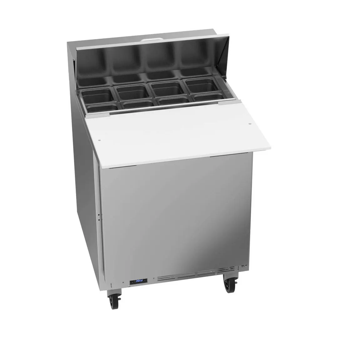 Beverage Air SPE27HC-C-B 27" One Section Sandwich/Salad Prep Table w/ 1 Door, 8 pans, 6.9 cu. ft.