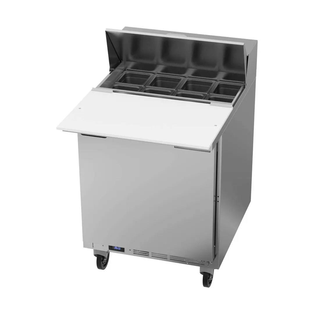 Beverage Air SPE27HC-C-B 27" One Section Sandwich/Salad Prep Table w/ 1 Door, 8 pans, 6.9 cu. ft.