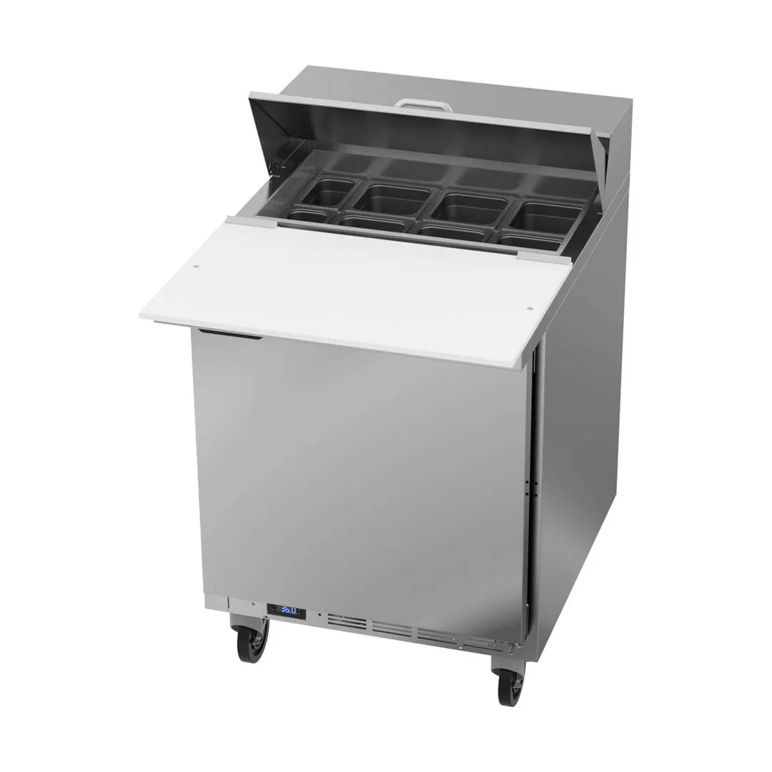 Beverage Air SPE27HC-C 27" One Section Sandwich/Salad Prep Table w/ 1 Door, 8 pans, 6.75 cu. ft.