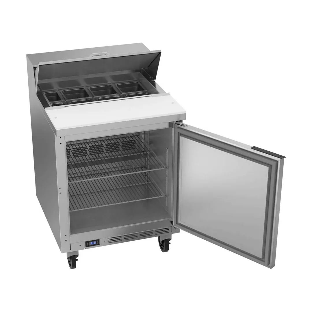 Beverage Air SPE27HC 27" One Section Sandwich/Salad Prep Table w/ 1 Door, 8 pans, 6.75 cu. ft.