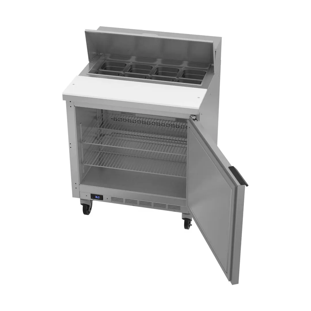 Beverage Air SPE32HC-08 32" One Section Sandwich/Salad Prep Table w/ 1 Door, 8 pans, 8 cu. ft.