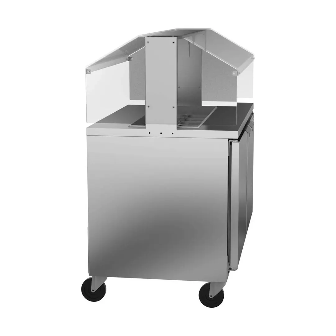 Beverage Air SPE48HC-12-SNZ 48" Two Section Sandwich/Salad Prep Table w/ 2 Doors, 12 pans, 13 cu. ft.
