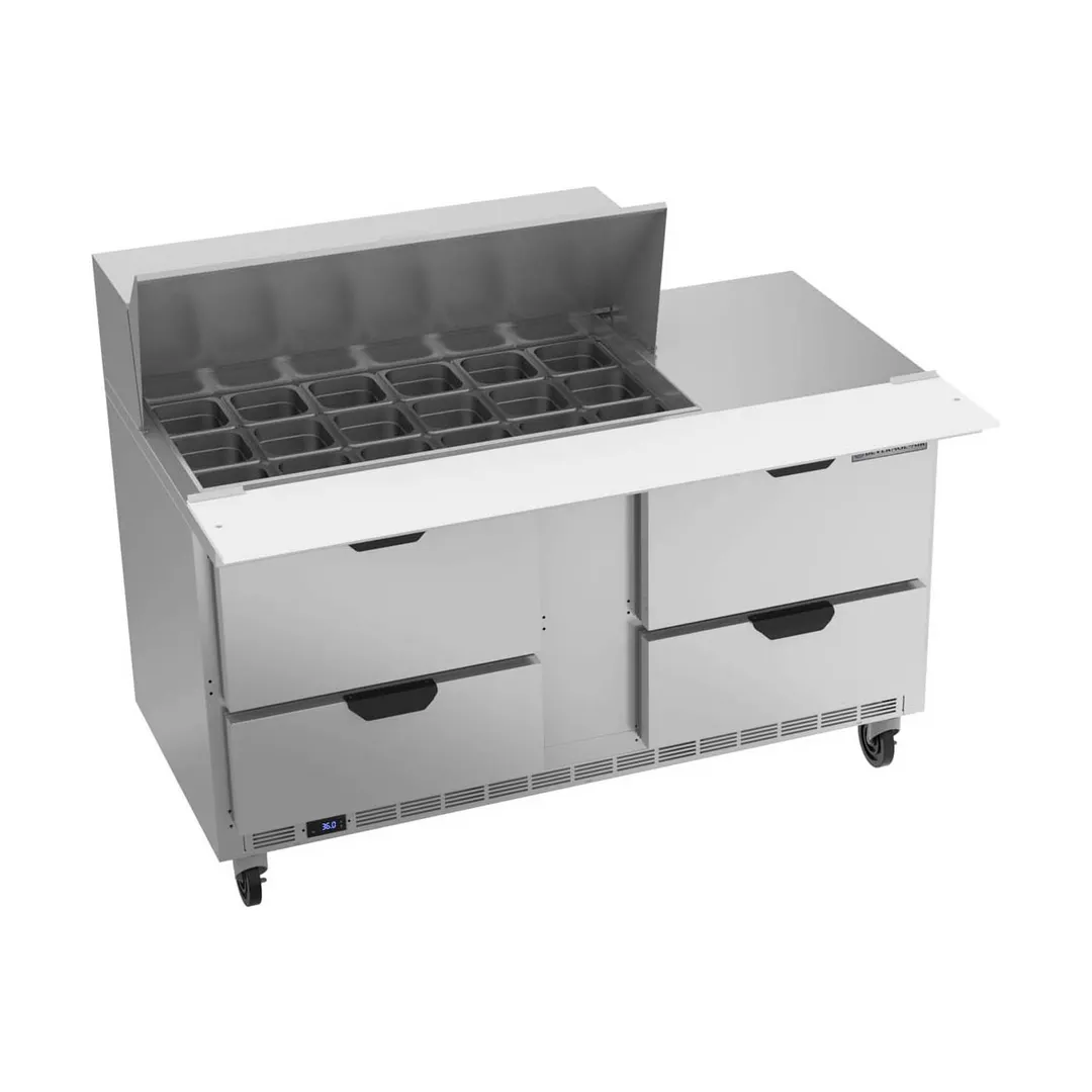 Beverage Air SPED60HC-18M-4 60" Mega Top Sandwich/Salad Prep Table w/ 4 Drawers, 18 Pans