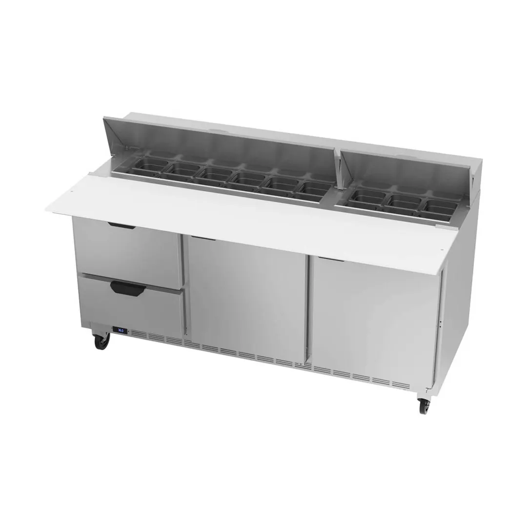 Beverage Air SPED72HC-18C-2 72" Sandwich/Salad Prep Table w/ 2 Drawers & 2 Doors, 18 Pans
