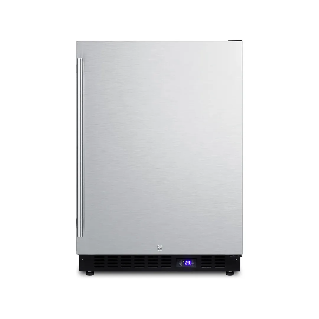 Summit SPFF51OS Outdoor Undercounter Freezer in Black, Stainless Steel Door, 4.72 cu. ft.