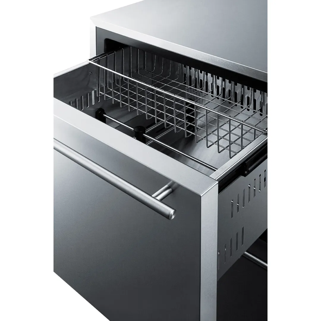 Summit SPFF51OS2D Outdoor Two Drawers Freezer, Stainless Steel, 3.54 cu. ft.