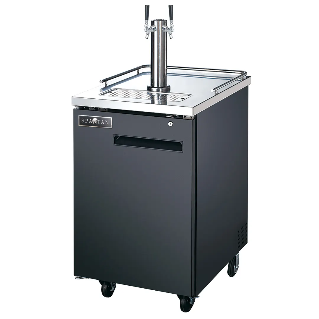 Spartan Refrig SBD-1 23" Draft Beer Cooler w/ 1 Keg, 6.5 cu. ft. 1 Dual-Tap Tower