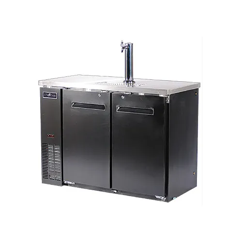 Spartan Refrig SBD-2 48" Draft Beer Cooler w/ 2 Kegs, 11.8 cu. ft., 1 Single-Tap Tower