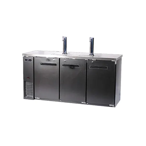 Spartan Refrig SBD-3 72" Draft Beer Cooler w/ 3 Kegs, 19.6 cu. ft., 2 Single-Tap Towers