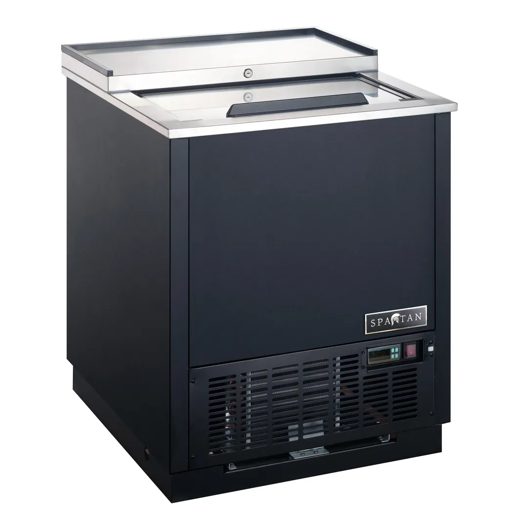 Spartan Refrig SBGF-27 25.5" Black Glass Froster, 90 Mugs Capacity