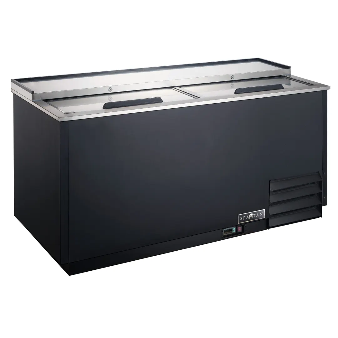 Spartan Refrig SBGF-50 49.5" Black Glass Froster, 250 Mugs Capacity